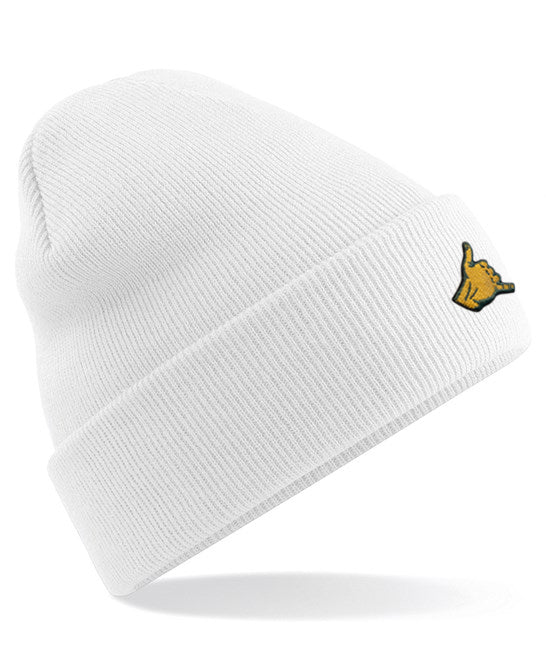 Shaka Cuffed Beanie - White